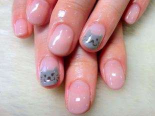 Рисунки с кошками на ногтях, маникюр с кошачьими мордочками
